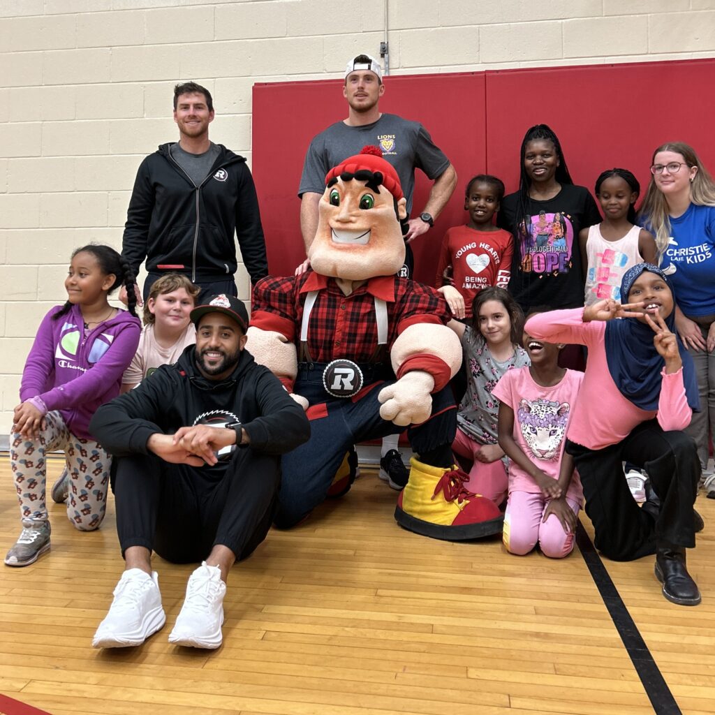 Big Joe visiting children